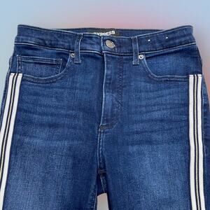 EXPRESS Women’s 4 High Rise Striped Leg Ankle Jeans